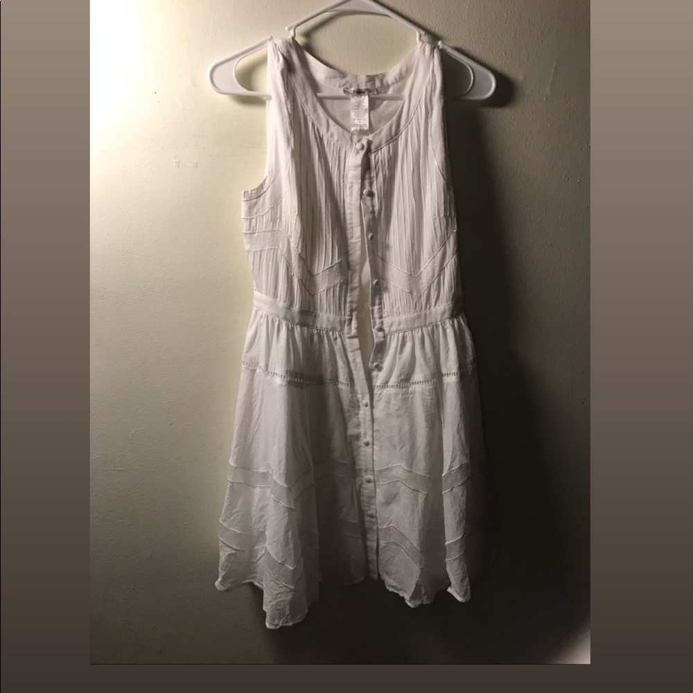Button down Fit & Flare Dress w/Lace detailing